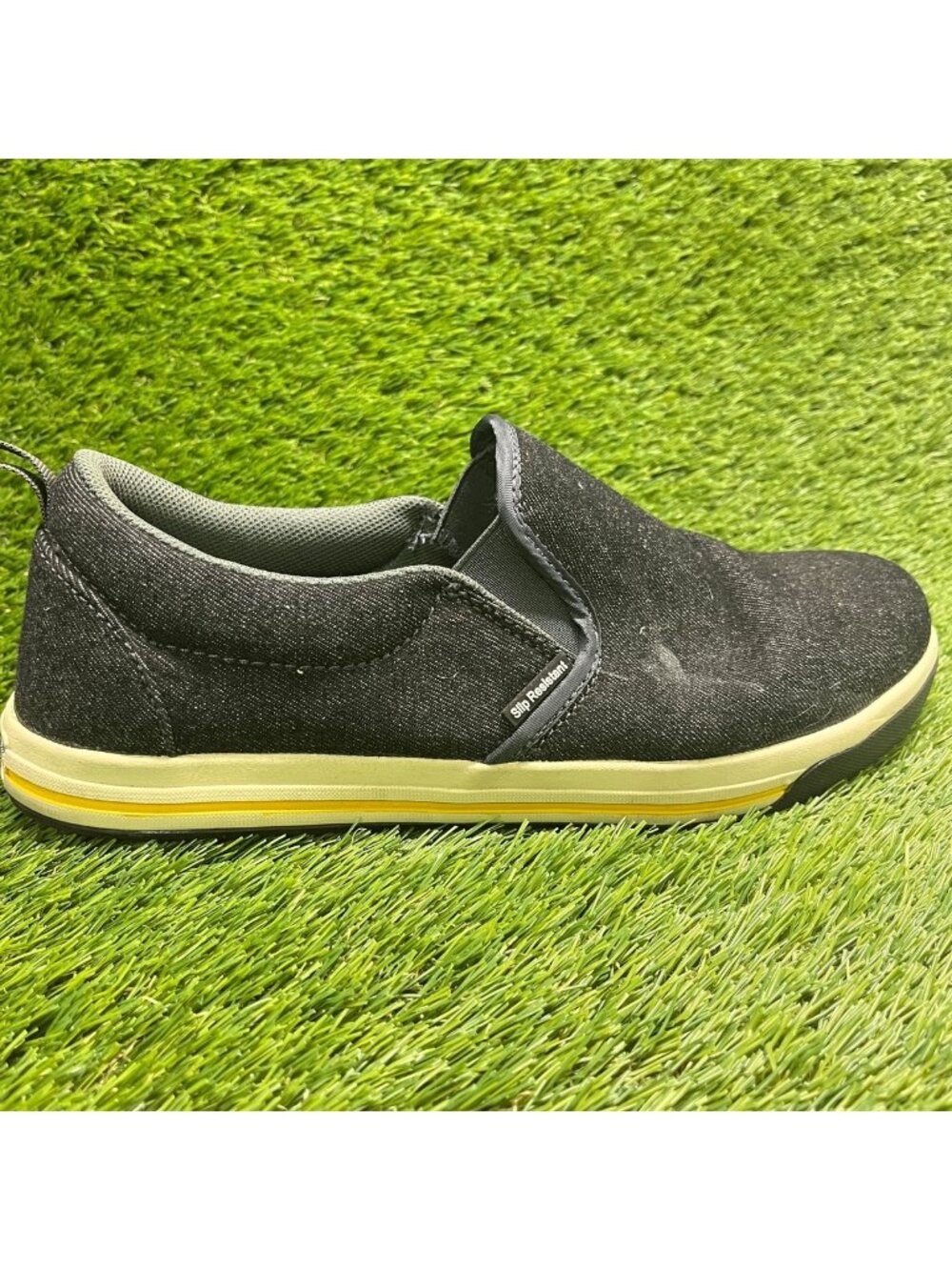 Nautilus Westside Men Size 10.5E Black Ivory Steel Toe Slip On Safety Work Shoes